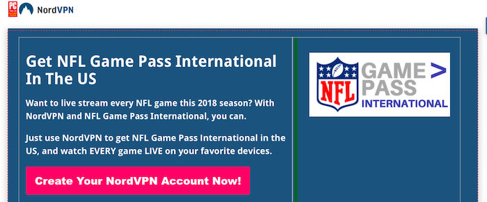 Get NFL Game Pass International in the US